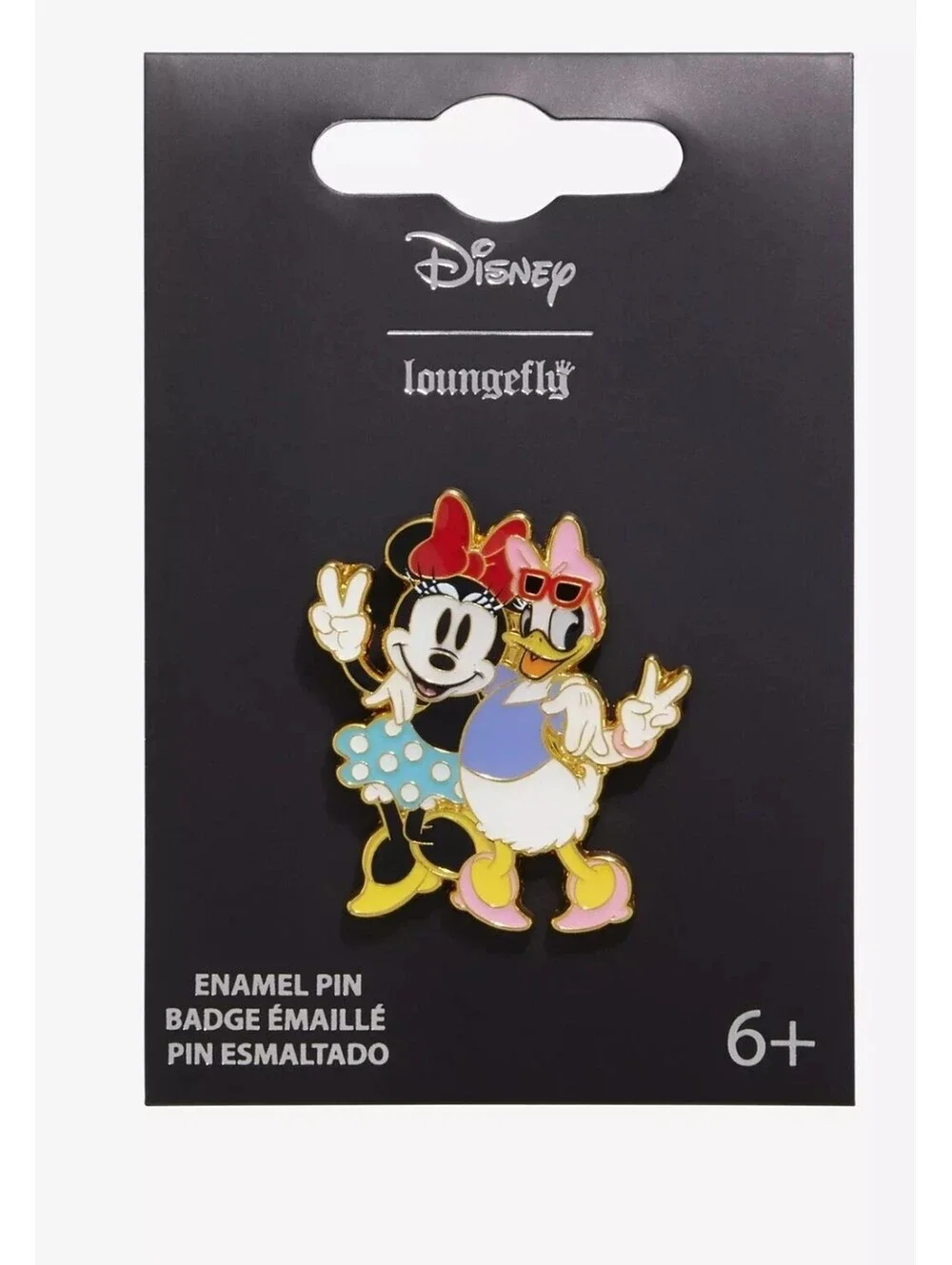 Loungefly Disney Minnie & Daisy Peace Sign Enamel Pin